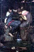 John William Waterhouse Nymphs Finding the Head of Orpheus painting